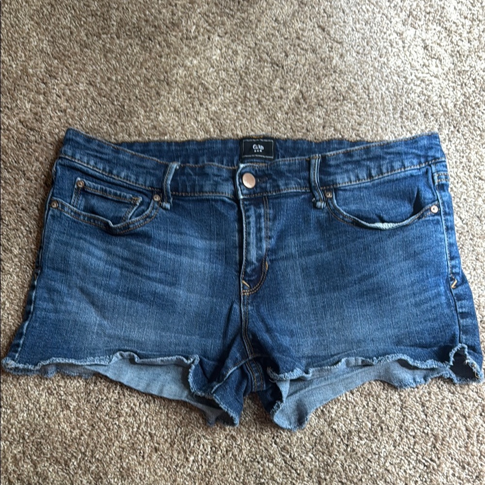 GAP Blue Jean Shorts Distressed Denim Casual
